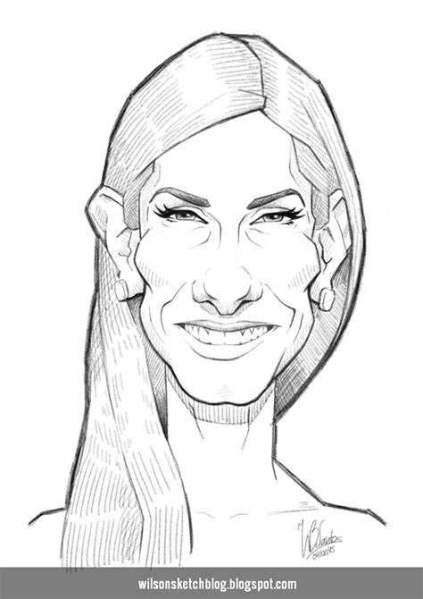 Sandra Bullock Caricature Sketch