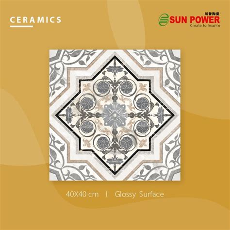 Keramik lantai dekoratif klasik Sierra Grigio | Keramik Lantai Klasik
