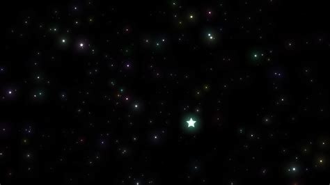 Camera Flying Through Stars Glowing Twinkle Star Moving In Sky Stars