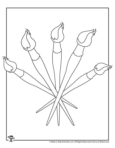 Art Paint Brushes Coloring Page For Kids Woo Jr Kids Activities