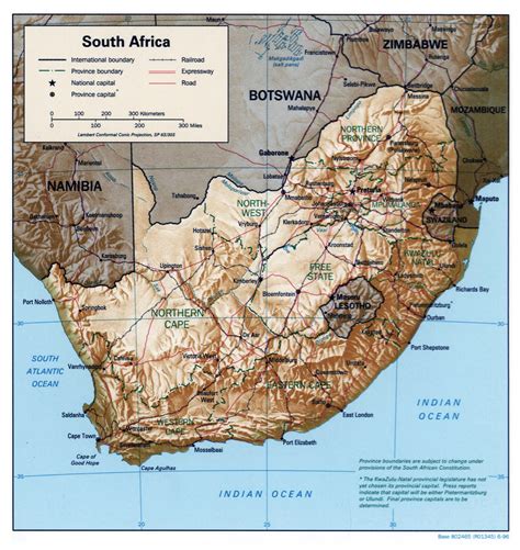 Political Map Of Southern Africa Map