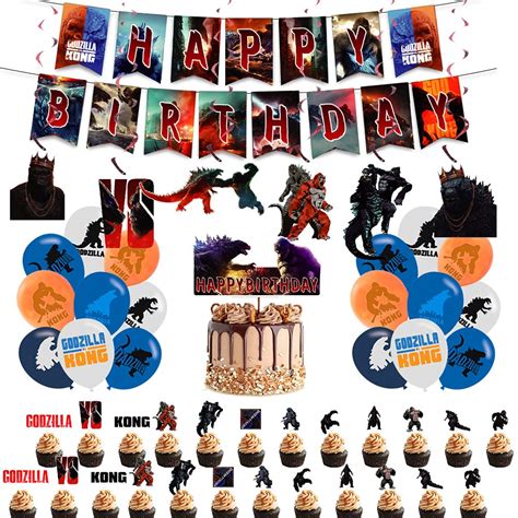 Buy Gotofun Godzilla Birthday Party Supplies Godzilla Vs Kong Party