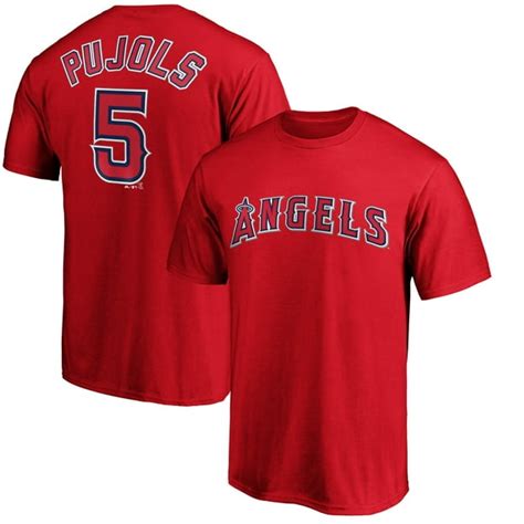 Albert Pujols Los Angeles Angels Majestic Logo Official Name And Number T