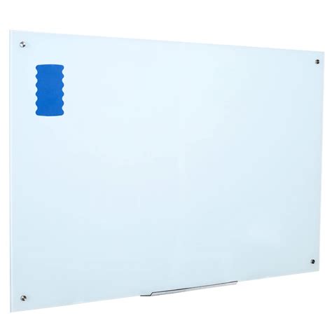 Buy Glass Whiteboard Frameless Tempered Glass Dry Erase Board With Marker Tray For Interactive