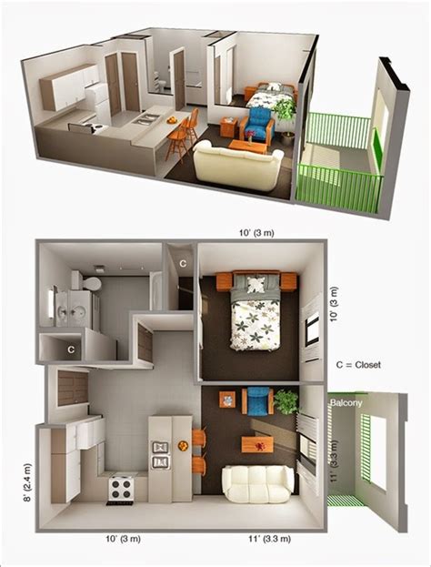 10 Ideas For One Bedroom Apartment Floor Plans Real Estate Armenia
