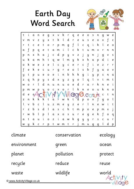 Earth Day Word Search