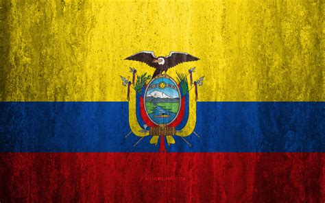 Descargar Fondos De Pantalla Flag Of Ecuador 4k Stone Antecedentes