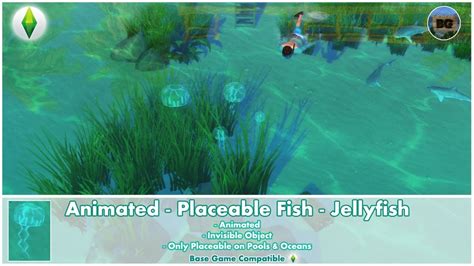 Bakies The Sims 4 Custom Content Animated Placeable Fish Jellyfish
