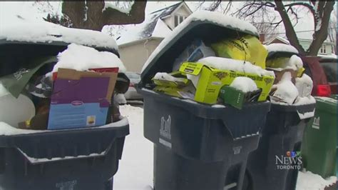 City Of Toronto Workers Have Begun Inspecting Blue Bins For Garbage