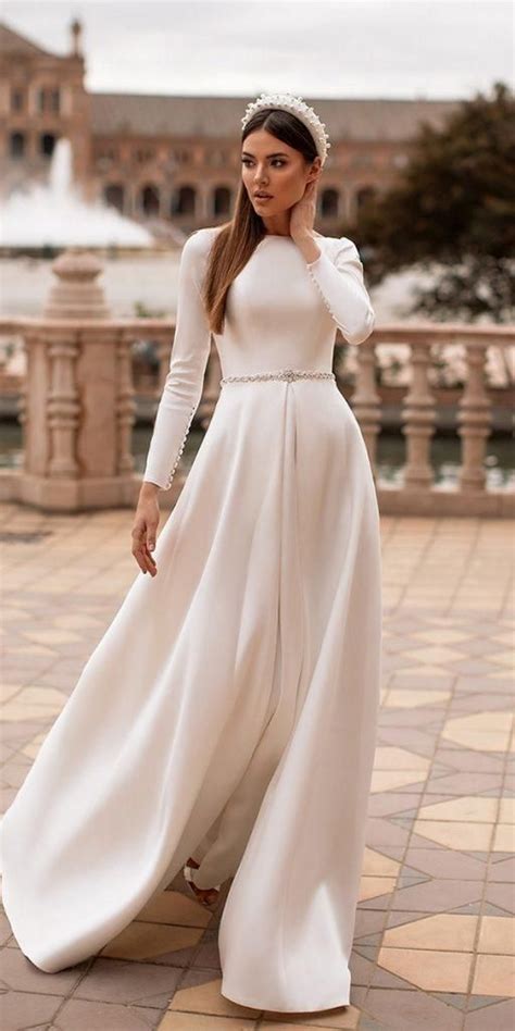 silk wedding dresses for elegant and refined bride chic bridal dress simple wedding dress