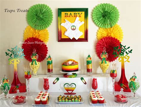 Rasta Themed Baby Shower Candy Buffet Rasta Party Candy Buffet Baby