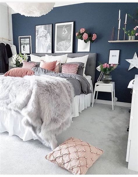 Room colors room decor bedroom rose gold bedroom bedroom color schemes bedroom colour palette beautiful bedroom colors gold bedroom buy modern trendy black blush pink rose gold geometric stripes pattern duvet cover by girlytrend. +23 The Grey And White Bedroom Ideas Cozy Gray Walls Game ...