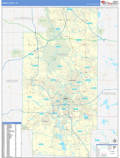 Zip Code Map Summit County Ohio Map Of World