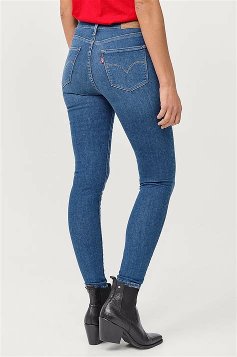 levi s jeans 720 high rise super skinny blå dame ellos no