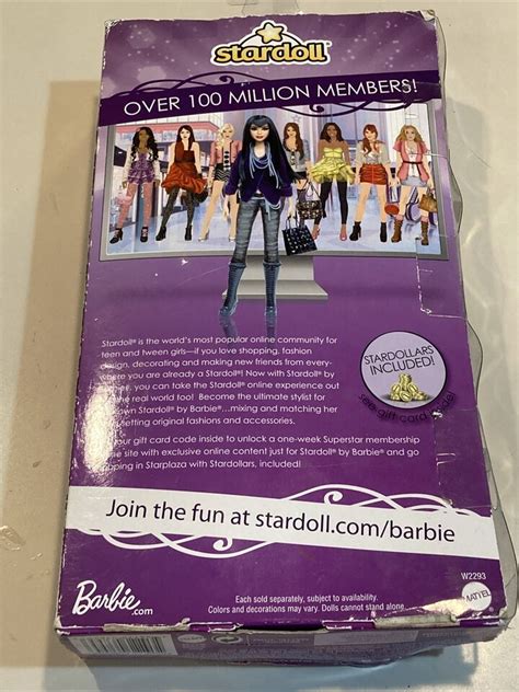 Stardoll Barbie With Rare With Rooted Lashes Mattel Nib Ebay