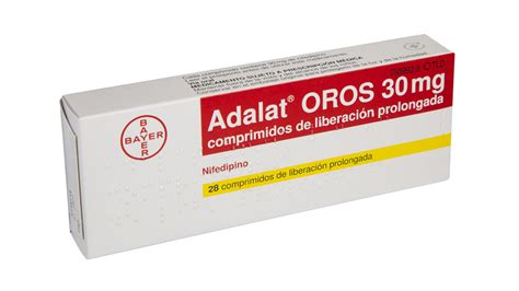 Adalat Oros 30 Mg 500 Comprimidos Liberacion Prolongada Farmacéuticos