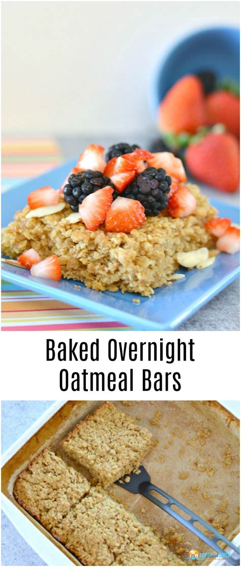 Baked Overnight Oatmeal Bars Recipe The Rebel Chick