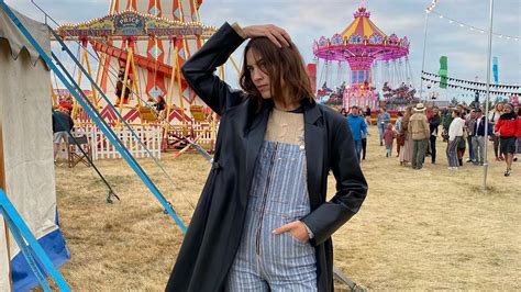 alexa chung s sustainable dungarees are the perfect transitional piece for autumn british vogue