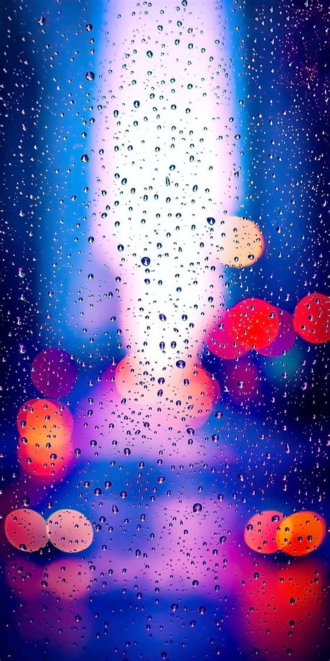 Rain Drops Bokeh Lights Glass Iphone Wallpaper Iphone Wallpapers