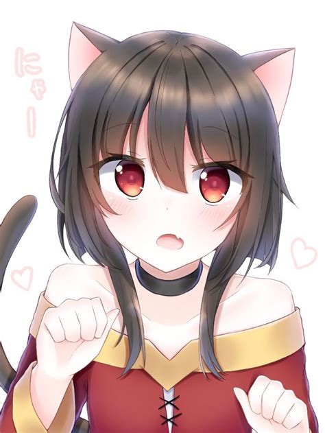 Neko Megumin Cute Anime Cat Kawaii Anime Anime Furry