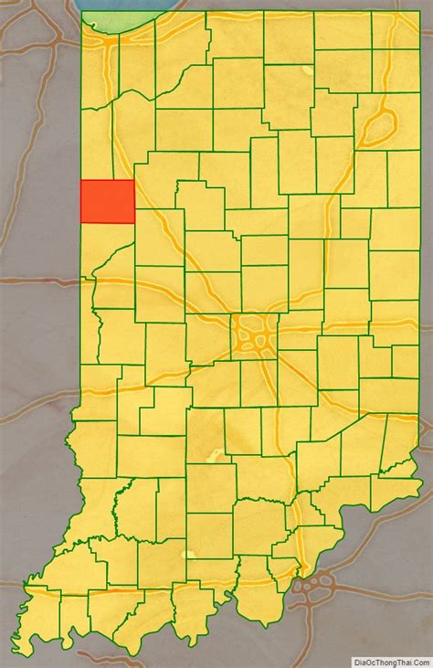 Map Of Benton County Indiana Địa Ốc Thông Thái