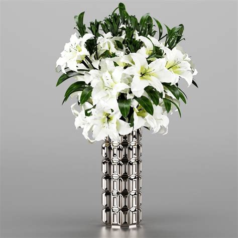 Lily Vase 3d Model Cgtrader