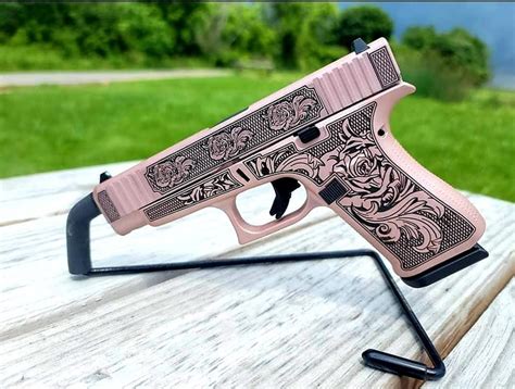 Glock 48 Pink 9mm 417 Barrel 10 Rounds Glock N Roses Engraving Duke