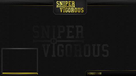 Sniper Vigorous Gold Stream Overlay Twitch Overlay