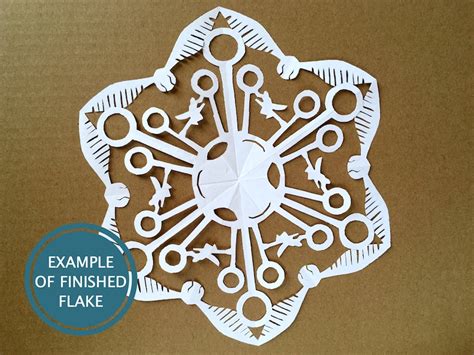 Quidditch Snowflake Pattern Harry Potter Diy Paper Craft Etsy
