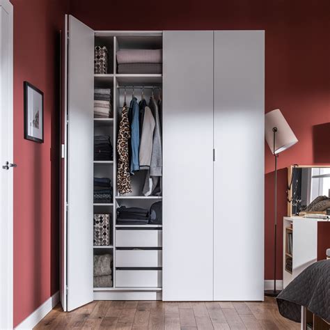 Vox 4you Bi Fold 4 Door Wardrobe With Built In Drawers In White Vox