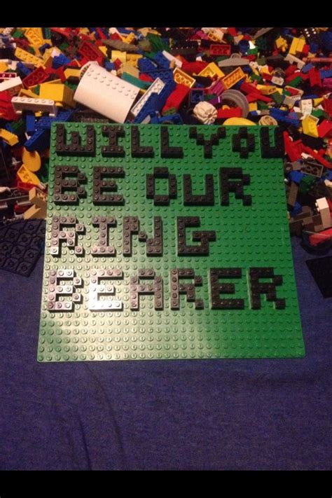 Legos Ring Bearer Proposal Ts For Wedding Party Lego Wedding