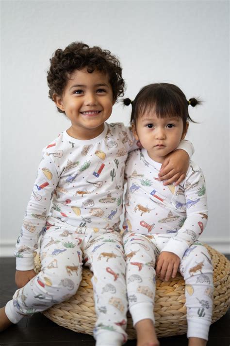 Texas Kids Organic Cotton Pajama Set Nola Tawk Cotton Pajama Sets