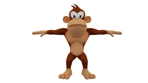 Cartoon Monkey Model 3d Model Obj Fbx Ma Mb