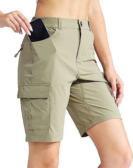 Mier Womens Nylon Hiking Shorts Quick Dry Outdoor Workout Cargo Shorts