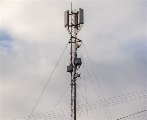 Cellular Base Station Located On The Roof Of A Residential Building