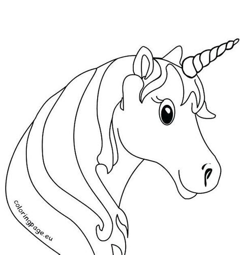13 Unicorn Head Coloring Page Information Coloringfile
