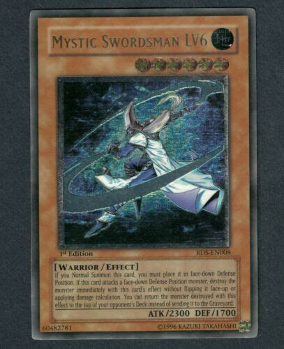 Yu Gi Oh Mystic Swordsman Lv6 Ultimate Rare 1st Edition Rds En008 Ebay