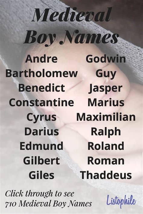 710 Medieval Boy Names Artofit