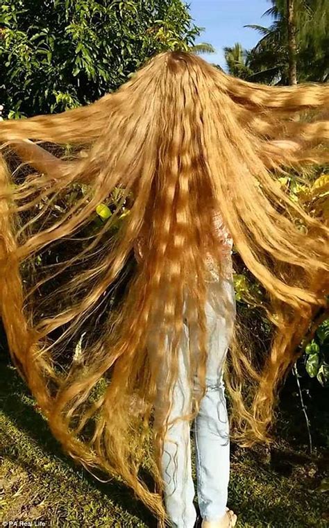 Real Like Rapunzel Has 64 Inch Hair She Refuses To Get Cut Daily Mail