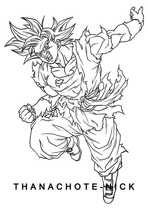 Goku Ultra Instinto Dominado Para Colorear