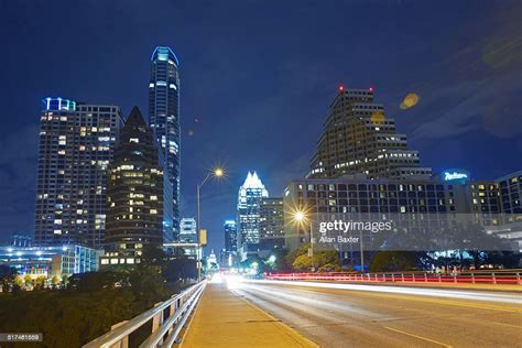 Cityscape Of Downtown Austin At Night High Res Stock Photo Getty Images