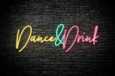 Free Neon Photoshop Text Effect Behance