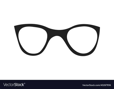 Simple Glasses Sticker Royalty Free Vector Image