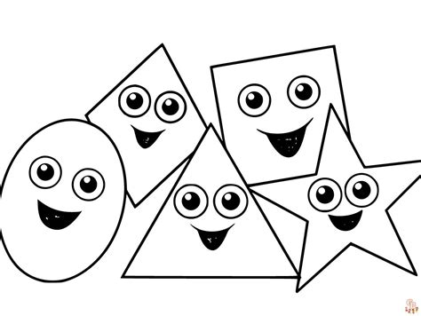 Free Coloring Pages Of Shapes Creative Shapes Coloring Sheets