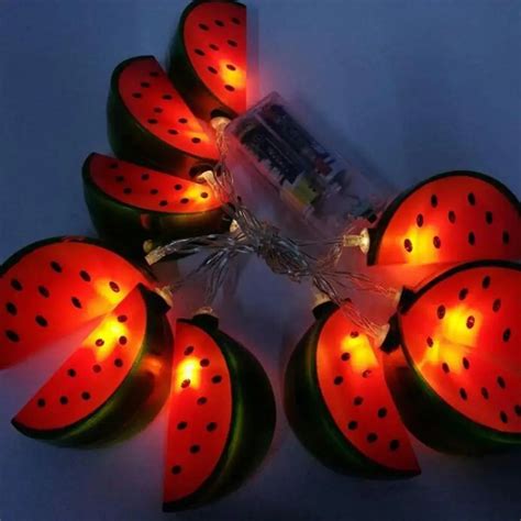 Lanlan Pretty Colourful Watermelon Led String Lights Lamp Decoration