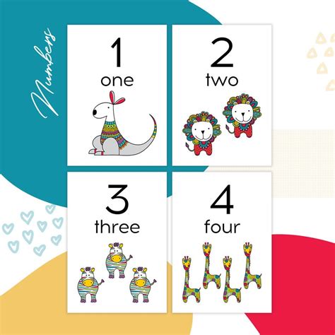 Number Flash Cards Early Learning Printable Flash Cards Flashcards