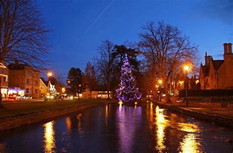 Christmas Lights Bourton On The Water Cotswolds