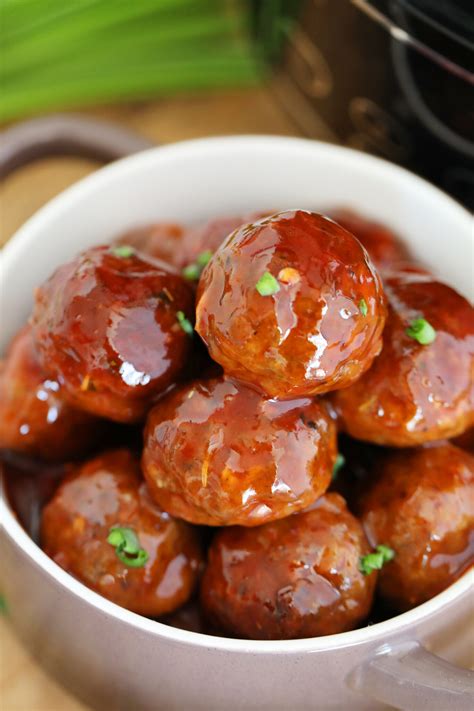 Best Bbq Crockpot Meatballs Easy Slow Cooker Recipe Sweet And Savory