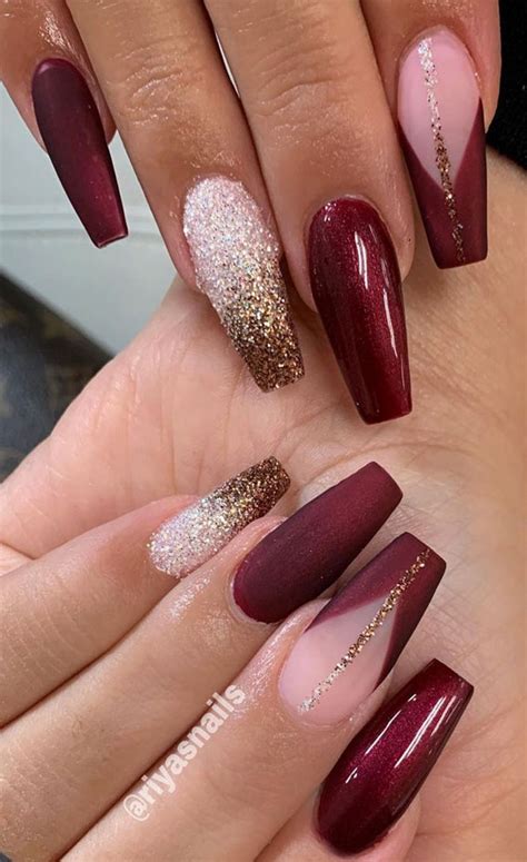 Stylish Nail Art Designs That Pretty From Every Angle Burgundy And