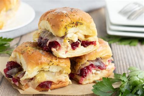 Cranberry Turkey Sliders Thanksgiving Leftovers Recipe